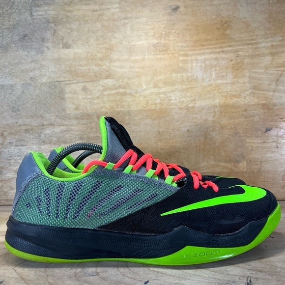 Nike Zoom Run The One Mens Sz 11.5 Basketball Shoes Black Green 653636-030 - Picture 1 of 8